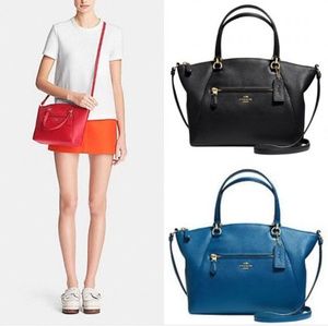 Coach Prairie Satchel in beige color crossbody bag